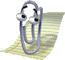 Gif of the paperclip Microsoft Office assistant, who is called Clippit or Clippy