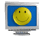 Gif of a computer monitor displaying a smiley face