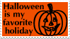 Stamp with the text 'Halloween is my favorite holiday'